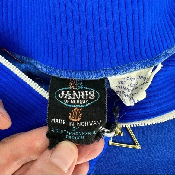 Vintage kangaroo pouch Janus of Norway quarter zip ski sweater - Picture 4 of 8